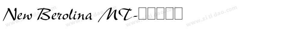 New Berolina MT字体转换
